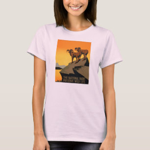 Camiseta Poster de la fauna del coto del vintage