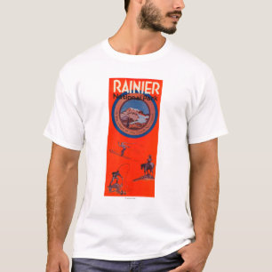 Camiseta Poster de la publicidad del Monte Rainier