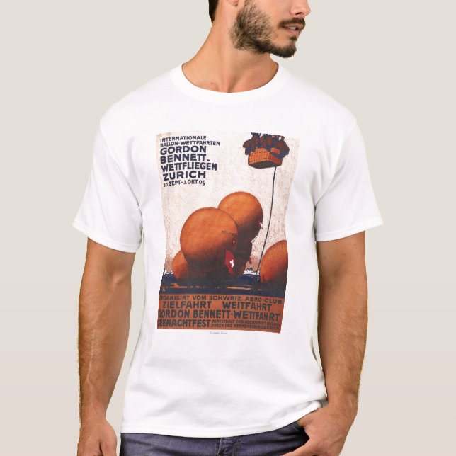 Camiseta Poster de la raza del globo de aire caliente de (Anverso)