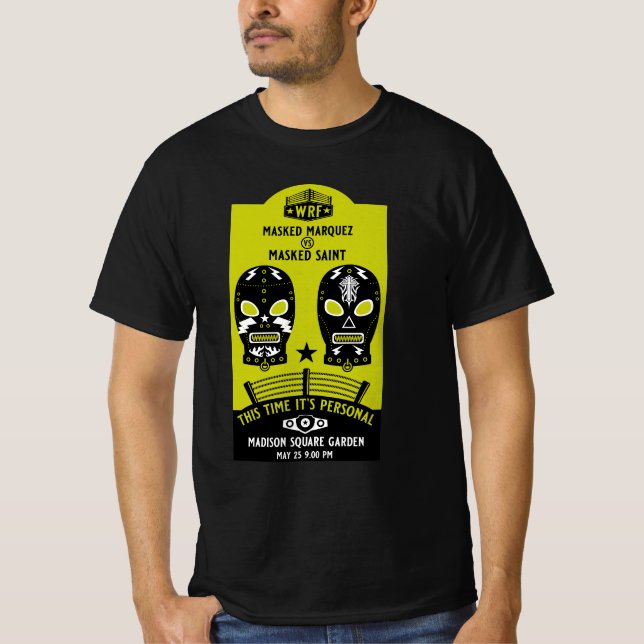Camiseta Poster de lucha retro vintage (Anverso)