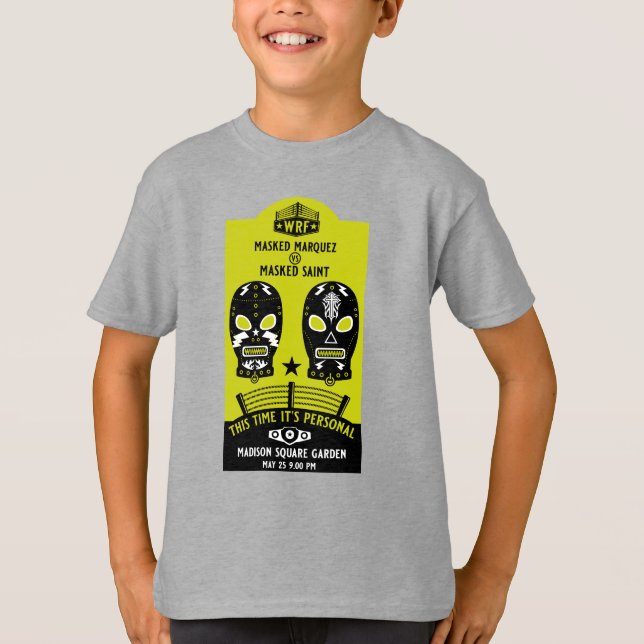 Camiseta Poster de lucha retro vintage (Anverso)