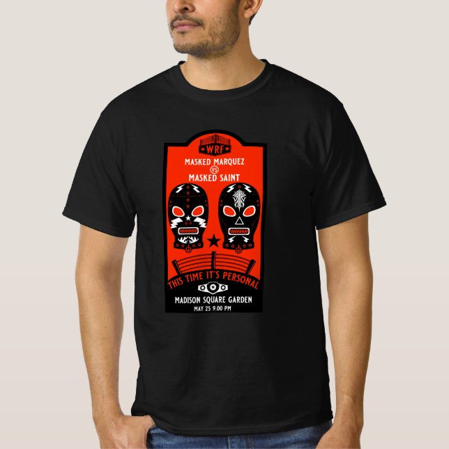 Camiseta Poster de lucha retro vintage (Anverso)