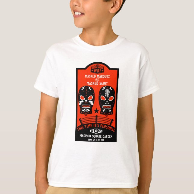 Camiseta Poster de lucha retro vintage (Anverso)