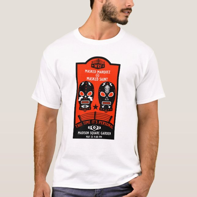 Camiseta Poster de lucha retro vintage (Anverso)