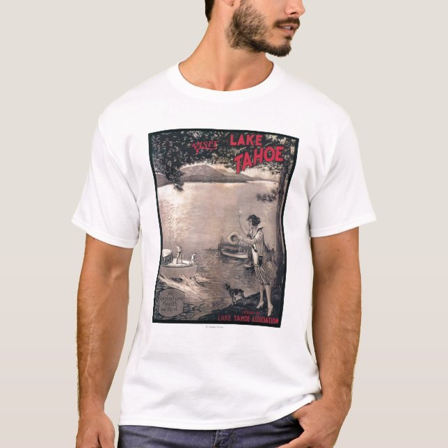 Camiseta Poster de madera del barco (Anverso)