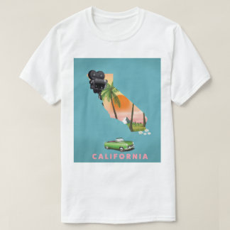 Camiseta Póster de mapa ilustrado de California