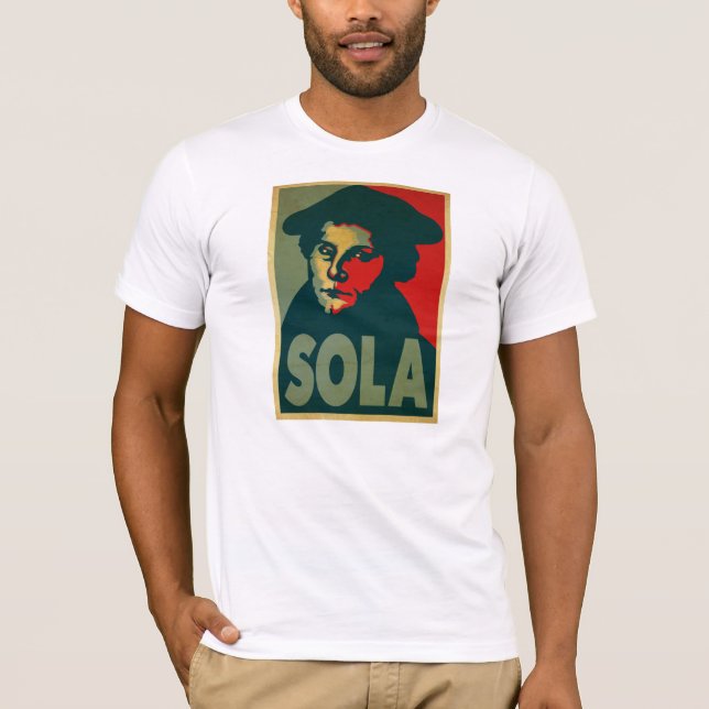 Camiseta Poster de Martin Luther "Sola" (Anverso)