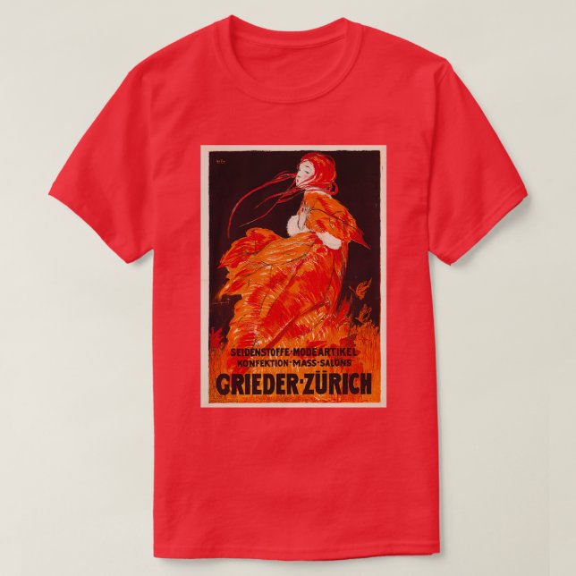 Camiseta Poster de moda Art Deco Vintage (Diseño del anverso)