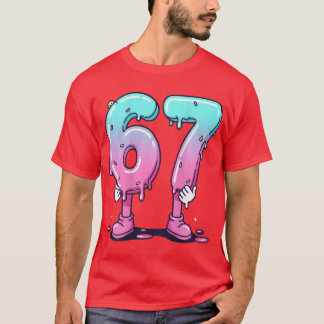 Camiseta Póster de número de dibujos animados 67 para celeb