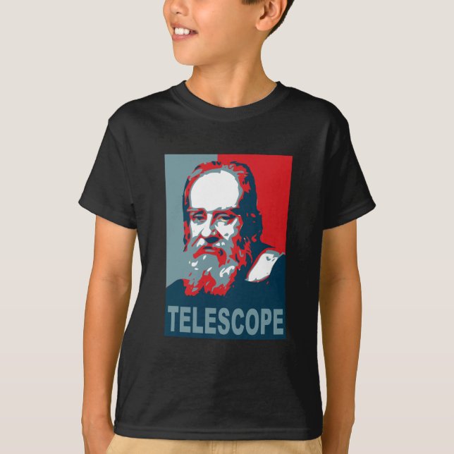 Camiseta Poster de Obama - telescopio de Galileo (Anverso)