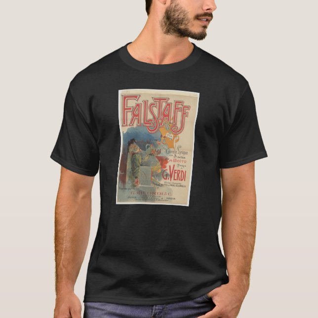 Camiseta Poster de ópera de Falstaff (París première 1894) (Anverso)
