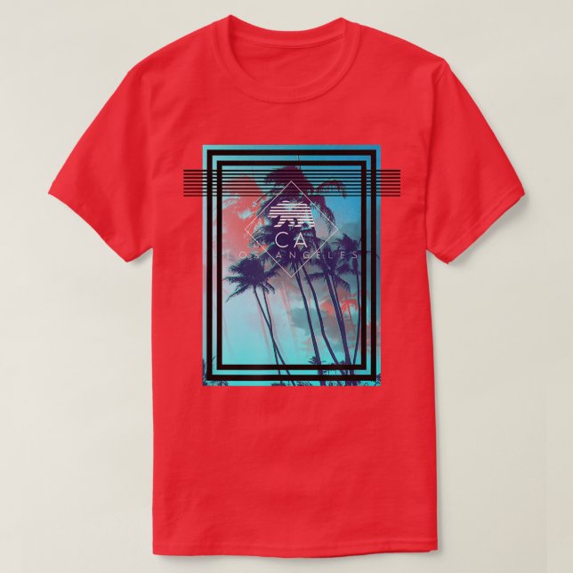 Camiseta Poster de ositos de playa de Los Ángeles (Diseño del anverso)