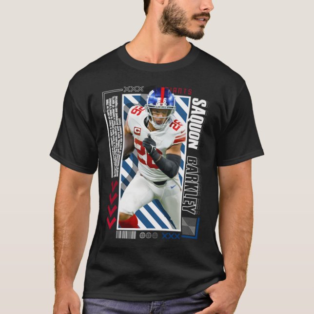 Camiseta Póster de papel de Saquon Barkley versión 10 (Anverso)