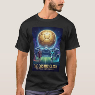 Camiseta Póster de partido de fútbol futurista balón de oro