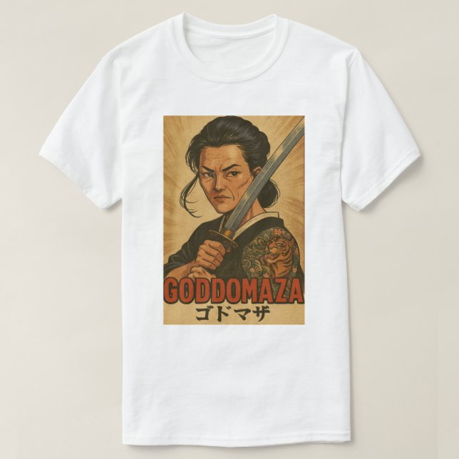 CAMISETA POSTER DE PELÍCULA DE GODDOMAZA SAMURAI 2 (Diseño del anverso)