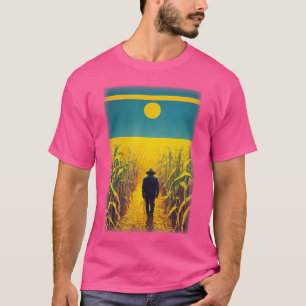 Camiseta Póster de película de terror Maíz asesino Campos d