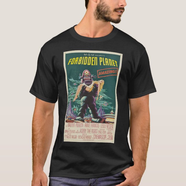 Camiseta Poster de películas planetarias prohibidas (Anverso)