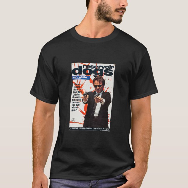 Camiseta Poster de Perros de Reservorio - Mr White Premium (Anverso)