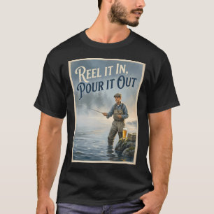 Camiseta Póster de pesca de lubina de estilo vintage