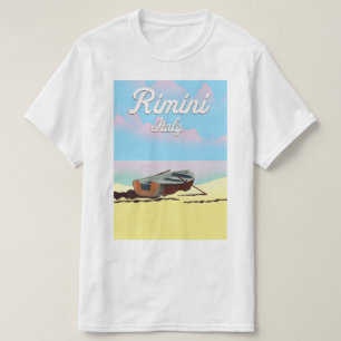 Camiseta Poster de playa de Rimini Italia