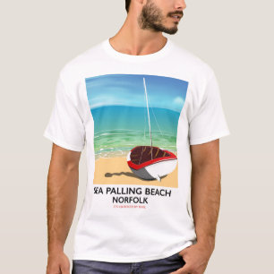 Camiseta Poster de playa de Sea Palling Beach Norfolk