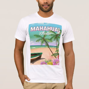 Camiseta Poster de playa mexicano de Mahahual