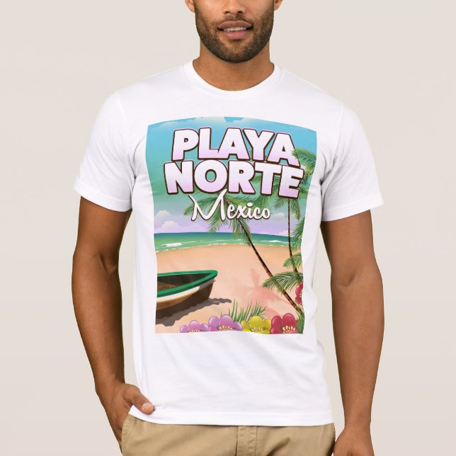 Camiseta Poster de Playa Norte Mexicana (Anverso)