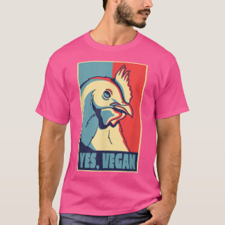 Camiseta Poster de pollo vegano