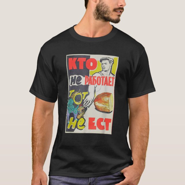 Camiseta Poster de propaganda de la Unión Soviética emplead (Anverso)