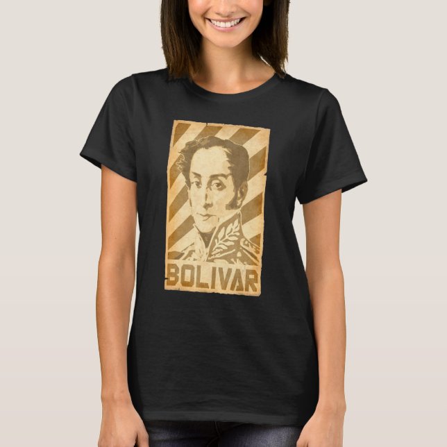 Camiseta Póster de propaganda roto de Simon Bolivar (Anverso)