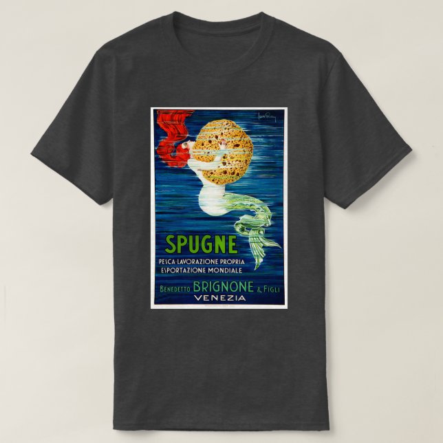 Camiseta poster de publicidad de la sirena italiana en 1920 (Diseño del anverso)