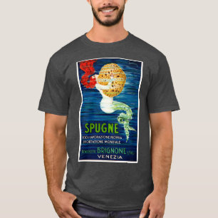 Camiseta poster de publicidad de la sirena italiana en 1920