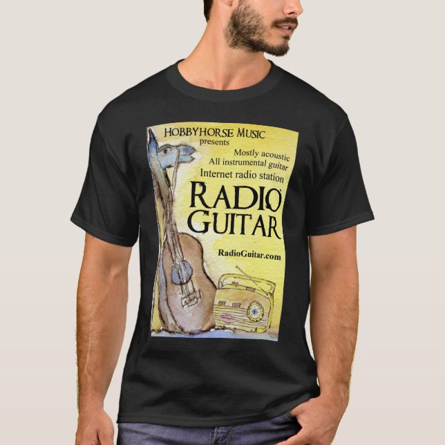 Camiseta Poster de radio original de la guitarra (Anverso)