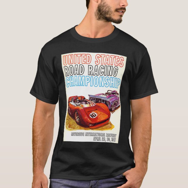 Camiseta Poster de raza vintage Retro Riverside 1967 (Anverso)