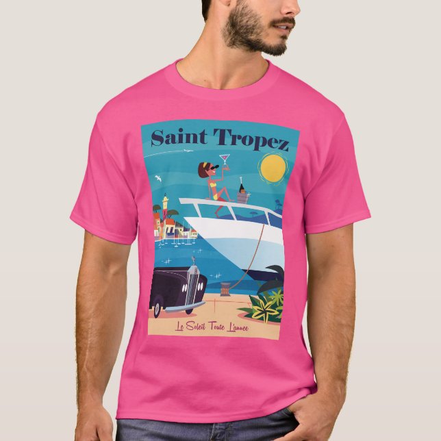Camiseta Poster de Saint Tropez (Anverso)