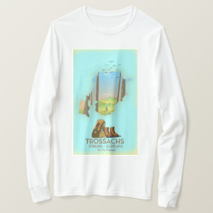 Camiseta Poster de senderismo de Trossachs Stirling Scotlan