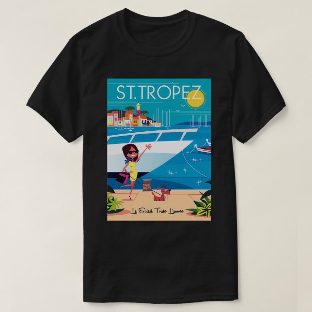 Camiseta Poster de St Tropez (Diseño del anverso)