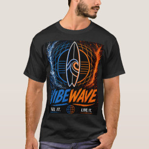 Camiseta Póster de Surf Neon Vibe Wave – Estética Retro Syn