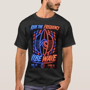 Camiseta Póster de Surf Neon Vibe Wave – Estética Retro Syn