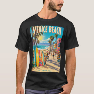 Camiseta Póster de tablas de surf coloridas de Venice Beach