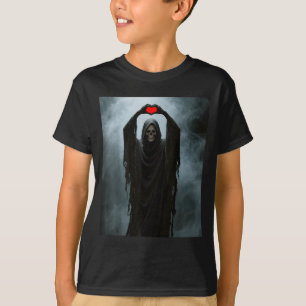 Camiseta Póster de terror de cara espantosa con mano de cor