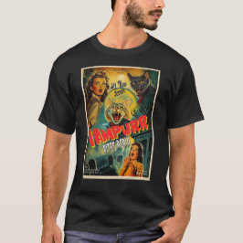 Camiseta Póster de terror retro del gato vampiro Vampurr