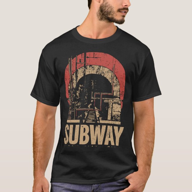 Camiseta POSTER de Túnel de Transporte Urbano en el Metro | (Anverso)