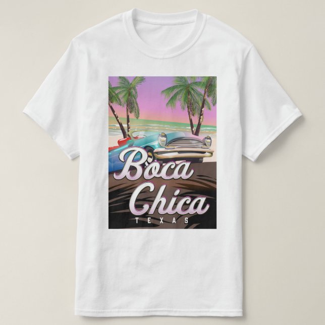 Camiseta Poster de vacaciones de Boca Chica Texas (Diseño del anverso)