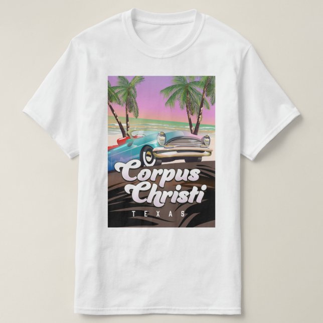 Camiseta Poster de vacaciones de Corpus Christi en Texas (Diseño del anverso)