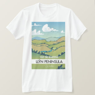 Camiseta Poster de vacaciones de la Península de Gales de L
