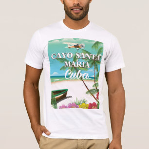 Camiseta Póster de vacaciones de playa cubanas Cayo Santa M