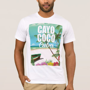 Camiseta Póster de vacaciones de playa cubanas en Cayo Coco