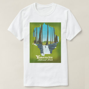 Camiseta Poster de vacaciones del Parque Nacional Yosemite.