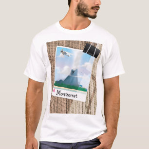 Camiseta Poster de vacaciones del volcán Montserrat.